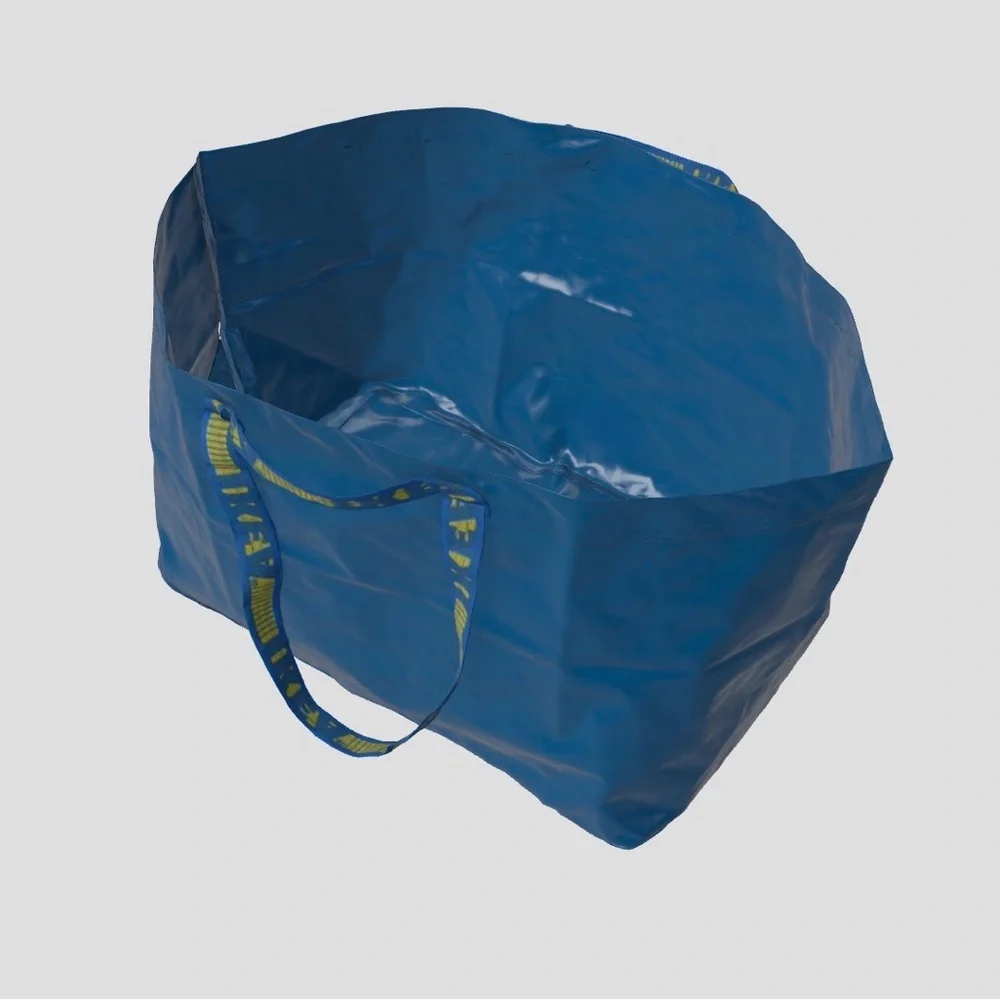 3 sturdy blue Ikea Frakta Bags storage holiday storage spring cleaning toy new